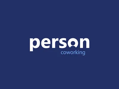 Person Coworking blue coworking design freelance identity logo new person top