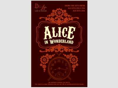 Alice in Wonderland dance poster poster steampunk