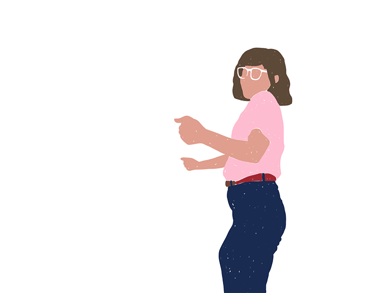 Hips Don't Lie dancing gif illustration