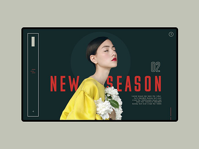 new season color company fashion landing page minimal navigation slider typography ui ux webdesign