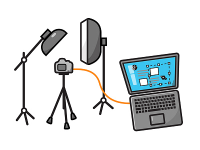 College Part 2 — About Studio Sophy beauty dish camera icon illustration laptop photography softbox studio photography vector website building