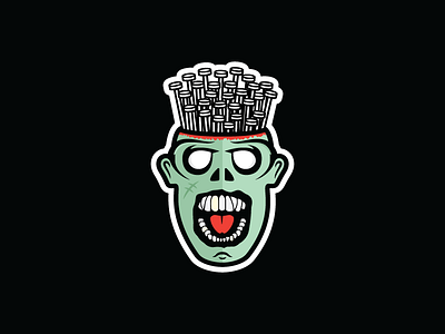 Zombie sticker zombie