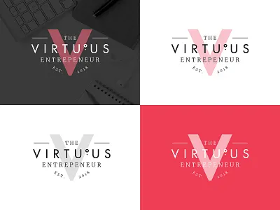 The Virtuous Entrepeneur — Color Variation creative design designer logo vintage