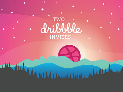 Two Dribbble Invites dribbblers dribble invitation invite invites