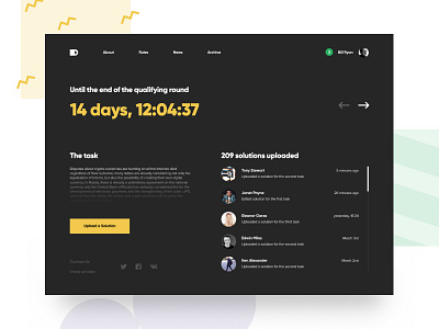 RDC Refresh 01 — Home Page dark ui home rdc russian design cup web app