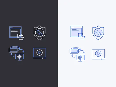 Web VR Icons design icon iconography illustration player quality reality set virtual visual vr web