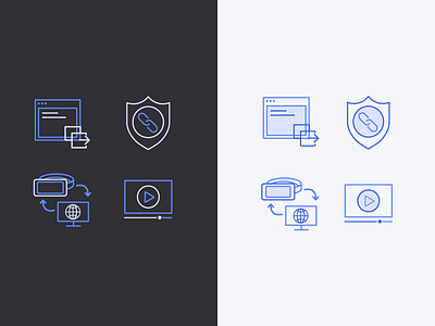 Web VR Icons design icon iconography illustration player quality reality set virtual visual vr web