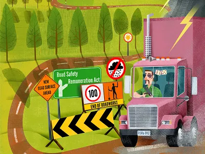 Keep on Truckin' furry dice law transport