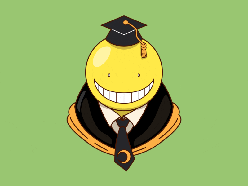 The many faces of Korosensei animation anime fan art gif icon illustration illustrator manga vector