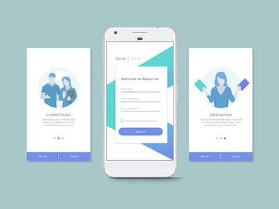 Recourse - Onboarding mobile onboarding ui