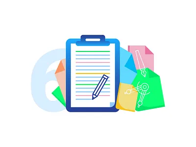 6. Report design illustration office report