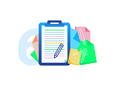 6. Report design illustration office report