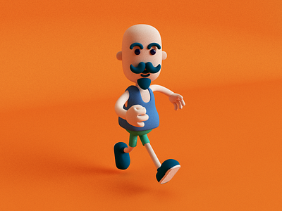 Running. 3d 3d design c4d character character design davegamez design graphic graphicdesign illustration render runner