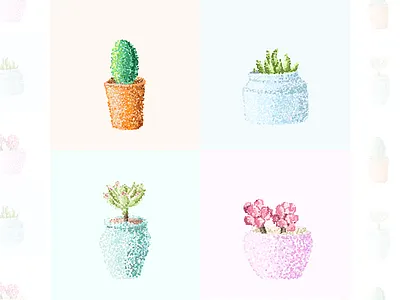 点点画 小清晰 植物