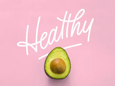 Healthy apple pencil avocado hand drawn healthy lettering procreate type typography