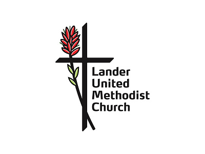 Lander United Methodist Church church cross flower indian paintbrush lander mountains wyoming
