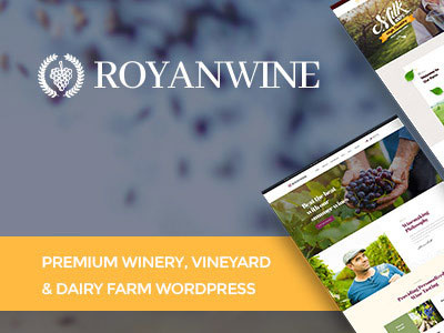 Royanwine - Vineyard, Wine Shop and Dairy Farm WordPress Theme