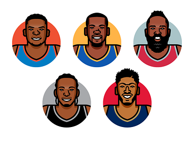 NBA Superstars anthony davis golden state warriors houston rockets james harden kawhi leonard kevin durant nba new orleans pelicans oklahoma city thunder russell westbrook san antonio spurs