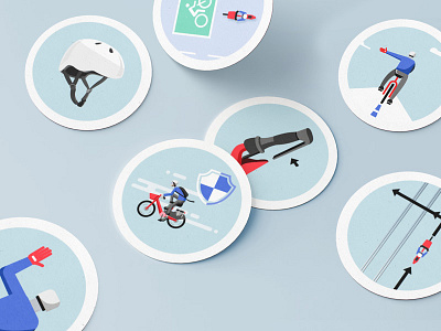 Uber Bike Safety Sticker bike illustration jump safety sticker uber uberbike ui ux