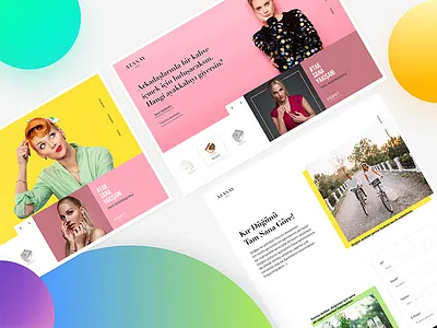 Atasay Landing Page color diamond homepage landing page pink shot site ui ux web