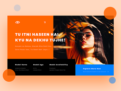 Fashion & Modeling Agency Header 🕶️ adobe xd agency fashion homepage landing page luxury minimalistic model modern ui ux website