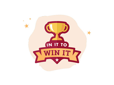In it to Win it 1st badge branding competition cup emblem logo mark trophy win winner