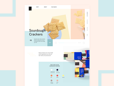 Sourdough Crackers - Aida colorful cracker product ui website