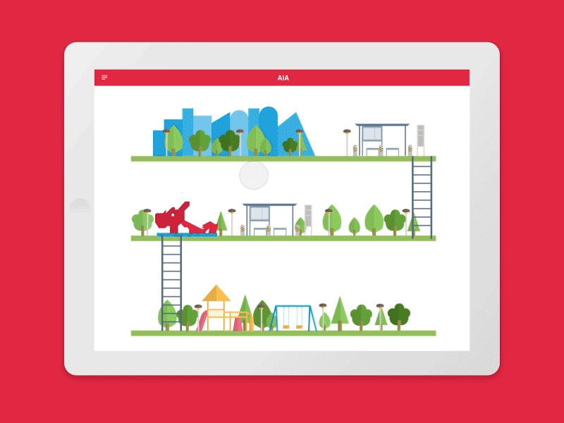 AIA Customer Segment Tool aia illustration jin design tablet ui ux