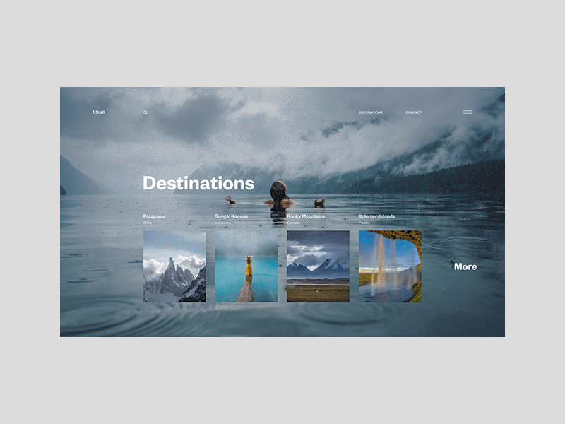 Hiker's Journal - Destinations agency blog design interface minimal travel ui ux vocation web website