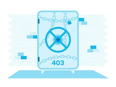 Stairlin 403 Illustration 403 access clean error forbidden illustration minimal safe ui ux vault