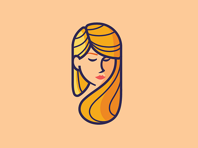 Woman portrait girl logo portrait vector woman