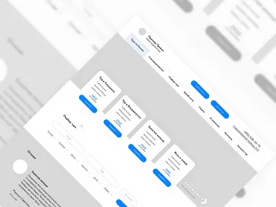Wireframe for tour operator design landing page ui ux web