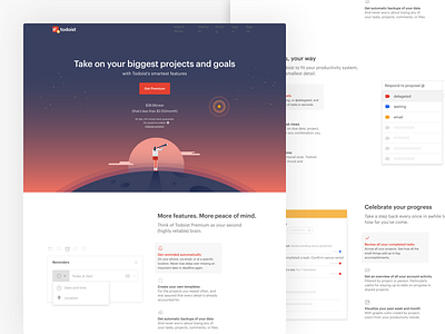 Premium Page Design doist productivity todoist twist