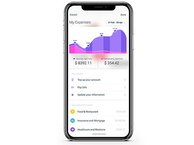 Please enjoy this personal banking mockup banking finance fintech iphonex