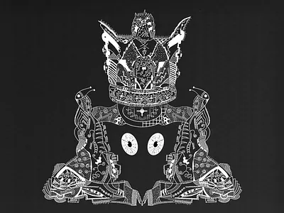 Devil Royal King : Doodle Arts design devil king doodle art hand art monster art zentangle