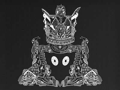 Devil Royal King : Doodle Arts design devil king doodle art hand art monster art zentangle