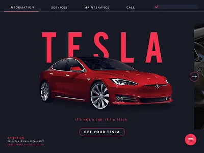Tesla Webpage photoshop ui ui interaction ux visual design web website website homepage