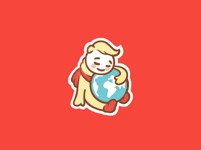 New world baby boy charitable charity child good kid logo new logotype help planet world