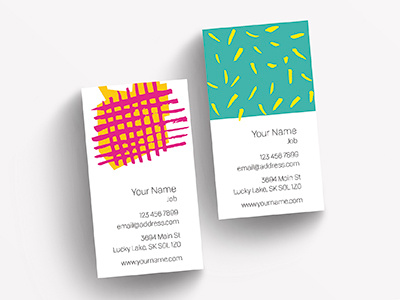 happy business cards business card color hand drawn psd spontaneous style