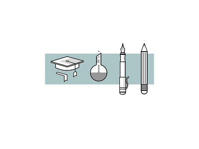 Education Icon set education greyscale icons