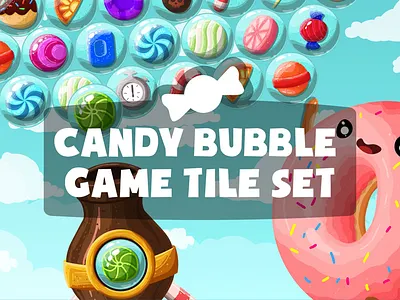 Candy Bubble Game Assets 2d bubble candy game game assets match 3