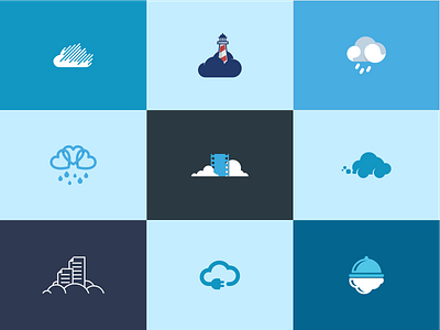 Cloud Chasing blue cloud cloud logo clouds icon logomark logos logotype mark mistershot rain symbol