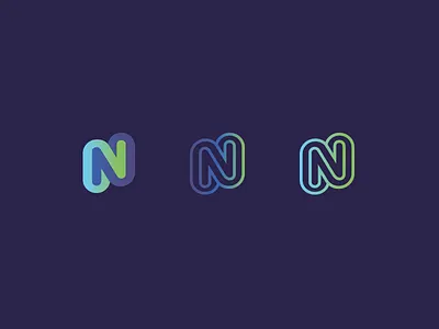 N Symbol brand branding degrade green logo n symbol type vector