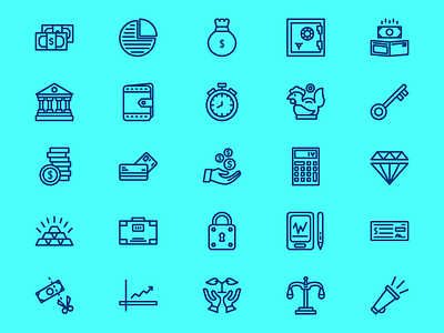 Finance Icon Set bank icon business icon finance icon icon icon set iconography outline