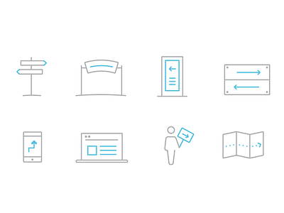 Wayfinding Tools icons symbols ux wayfinding