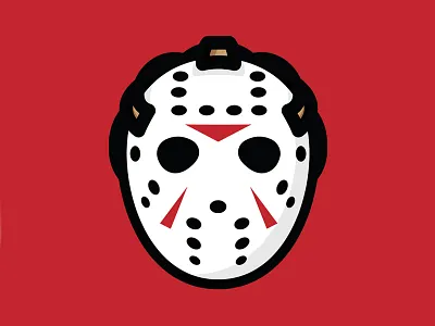 Jason Voorhees hockey mask horror jason jason vororhees movies scary movies thick lines toon vector