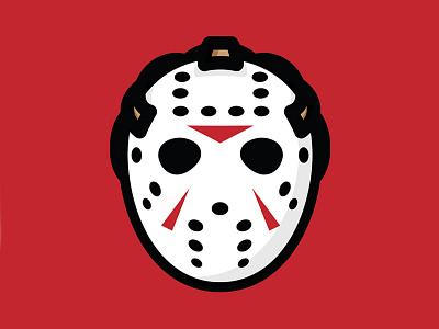 Jason Voorhees hockey mask horror jason jason vororhees movies scary movies thick lines toon vector