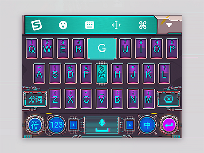 Keyboard cyberpunk keyboard theme