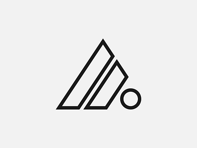 A Logo + Triangle clean design geometric letter logo minimal simple type