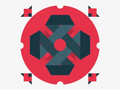 Red abstract art design graphics illustration vector